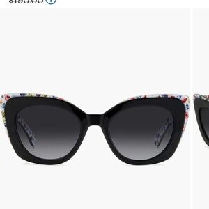 Kate Spade Black Floral Marigold Cat-Eye Sunglasses